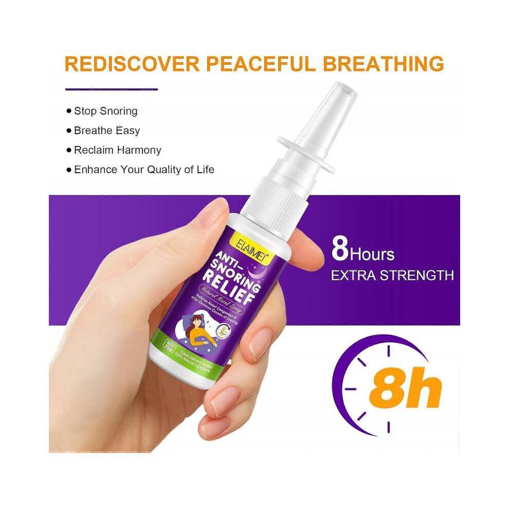 (3pcs) Anti Snoring Spray, Anti Snoring Nose Spray 30 Ml, Natural Stop Snoring Spray, Effective Snoring Relief, Improves Breathing, for Better Sleep