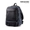 John Peters New York Unisex Double Check Backpack Gray 7007m
