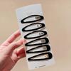 6Pcs Solid Snap Hairpins Water-drop Oval Hair Clips Geometric Leopard Style Headwear For Women Girls