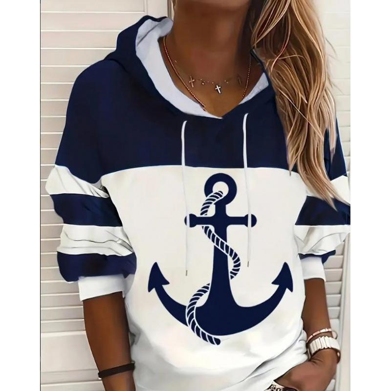 Women's autumn and winter trend casual sweatshirt new hooded