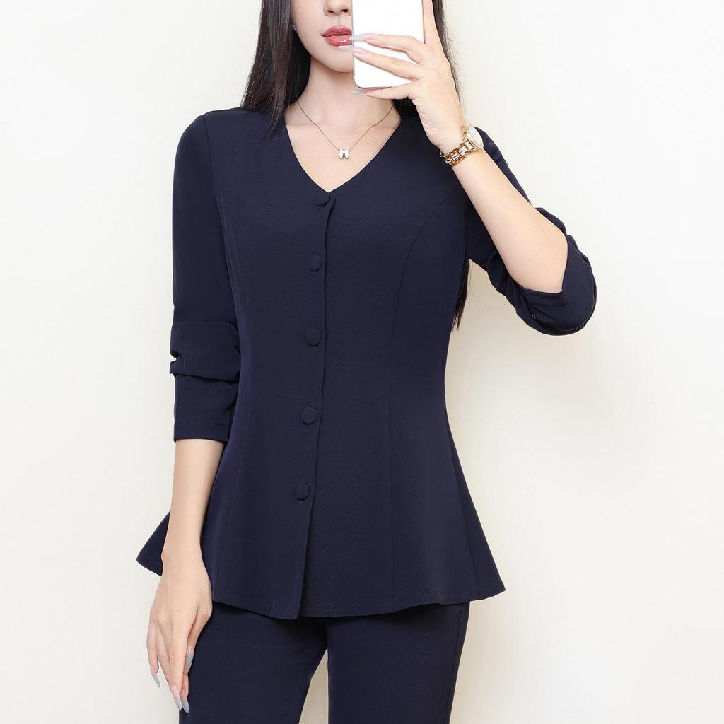 Übergröße Damen Formaler Anzug Jacke & Top Set - 2023 Frühling/Herbst Kollektion