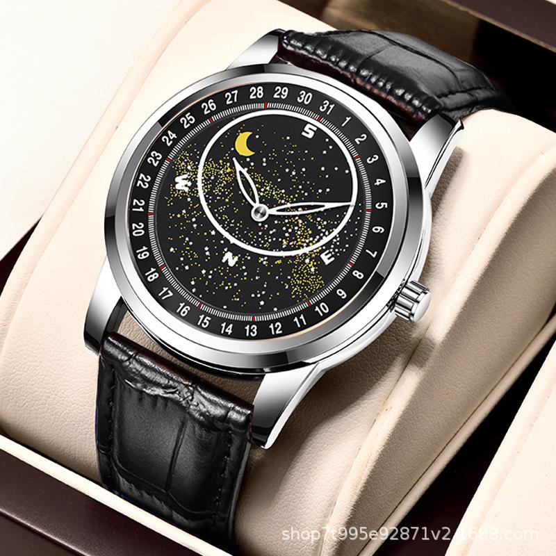 New Starry Sky Watch Men s Quartz Watch Calendar Night Light Fashion Leisure Watch Waterproof Watch Watch for Men