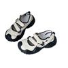 Echtes Leder hässlich süß dicksohlige atmungsaktive Taschenkopf-Sandalen Damen Sommer Klettverschluss Sport Dad-Schuhe Damen Ruini