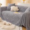 Anti Cat Scratch Large Sofa Cover Ins Style Winter Plush Sofa Towel Solid Color Full Coverage Sofa Blanket Full Cover