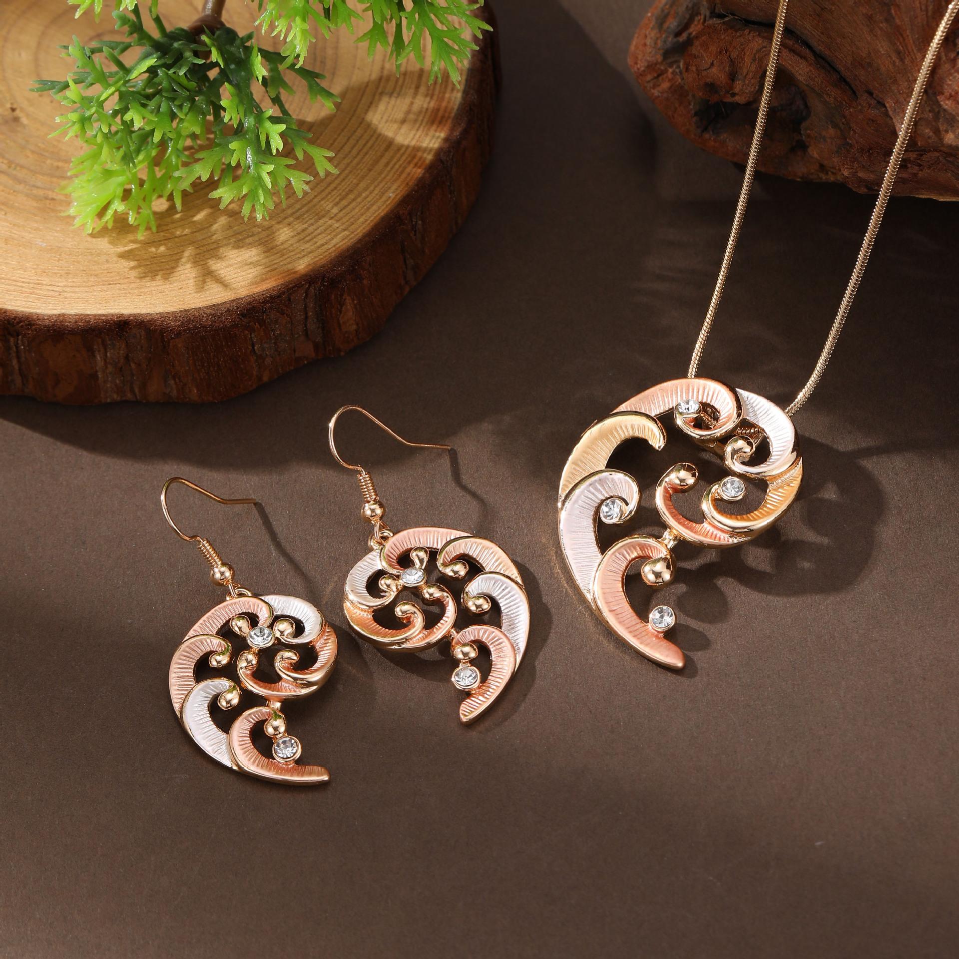 

Новый эмалевый цвет полый геометрический счастливое облако лепесток серьги подвеска набор женское премиальное шейное ожерелье