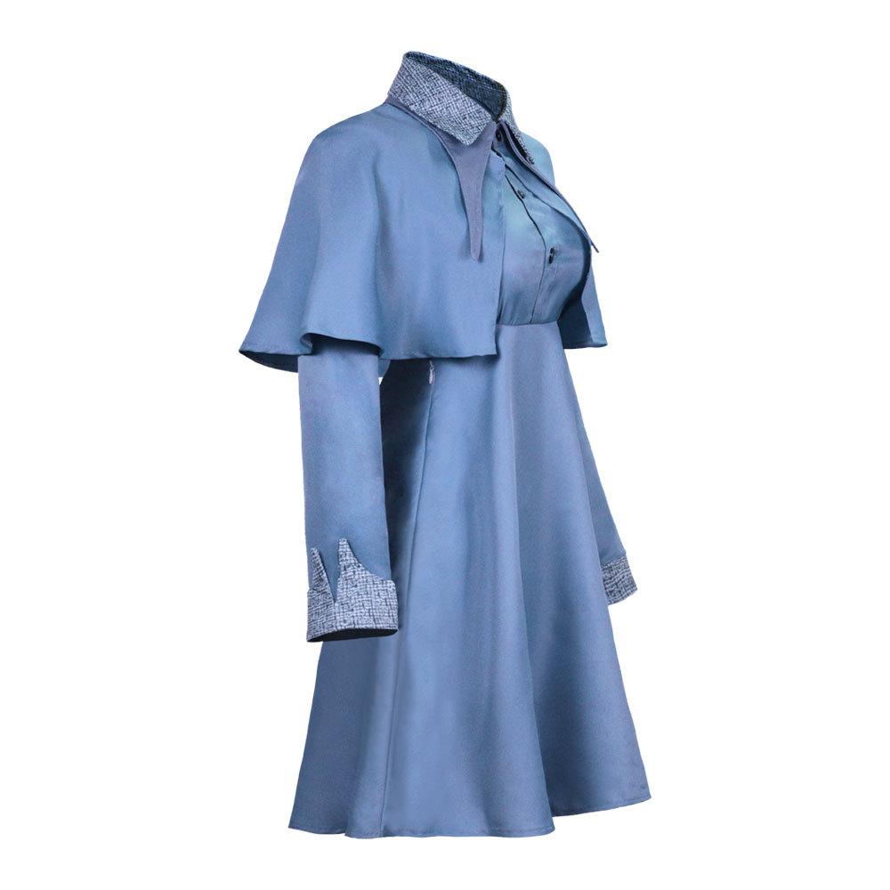 Wizard School Witch Fleur Isabelle Delacour Cosplay Costume Beauxbaton Magic Women School Uniform Hat Dress Suit Halloween