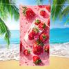 Quick Dry Strawberry Pattern Beach Towel Soft Microfiber Absorbent Lightweight For Travel Camping Sportsmodern Rectangulardesign