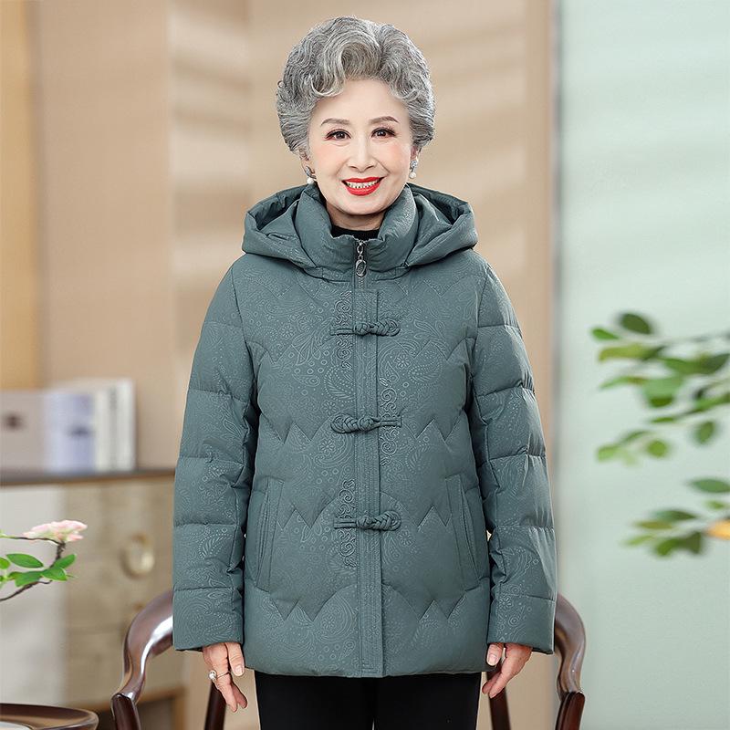 

Women s Short Down Jacket - Warm, Thick, and Loose Fit for Middle-Aged and Elderly 6XL (suggested 165-180 jin)