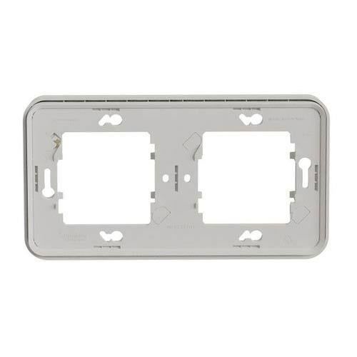 Cadre encastré - schneider - mureva styl - 2 postes - horizontal - blanc ral 9003