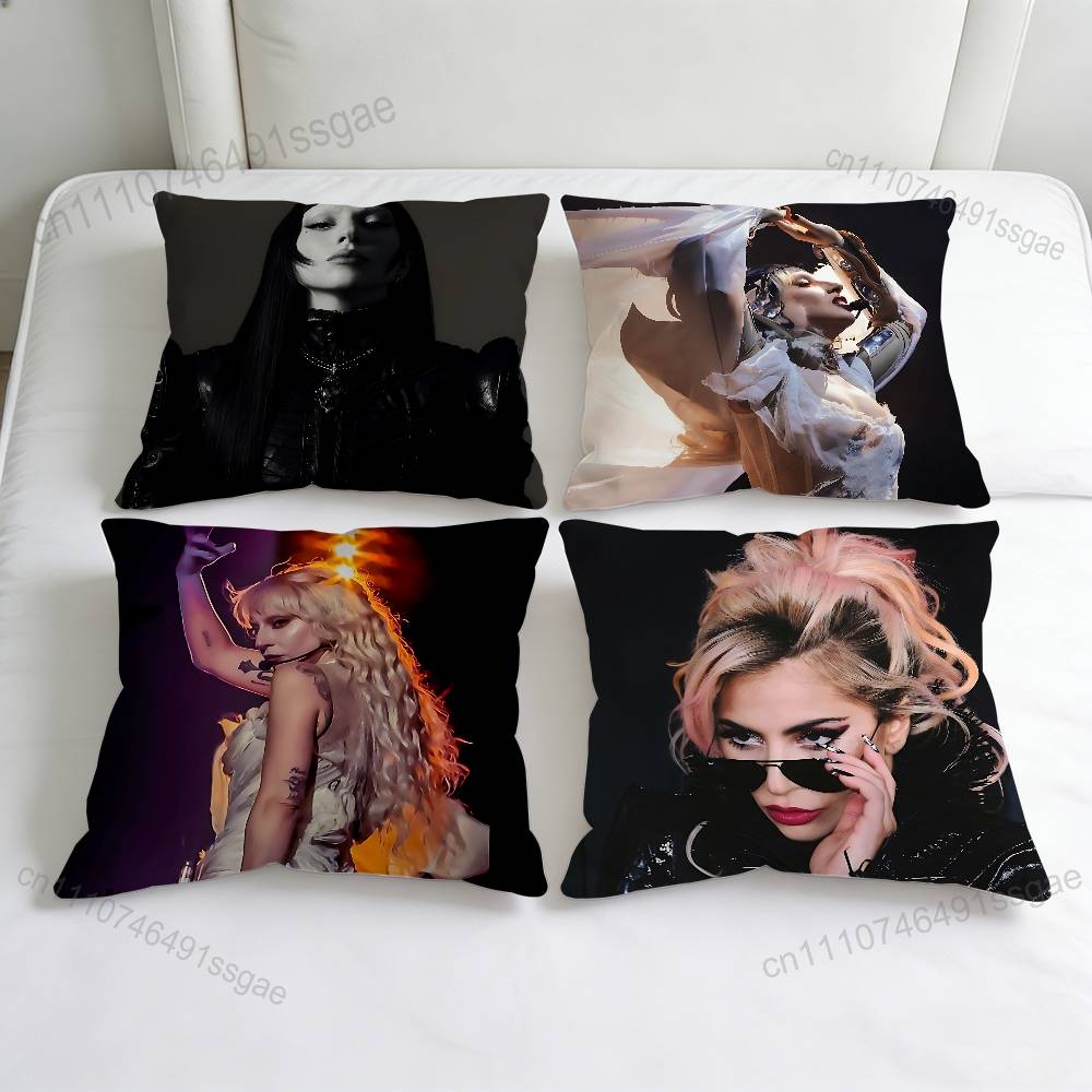 LLady GGaga RRunway Square Pillow Cover Decorative Throw Pillow Case for Sofa Couch Bed Home Car Living Room Decoration