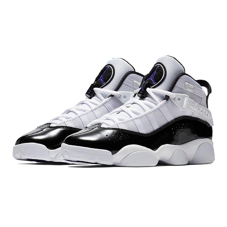 (GS) Air Jordan 6 Rings 'White Black' Kids' 323419-104