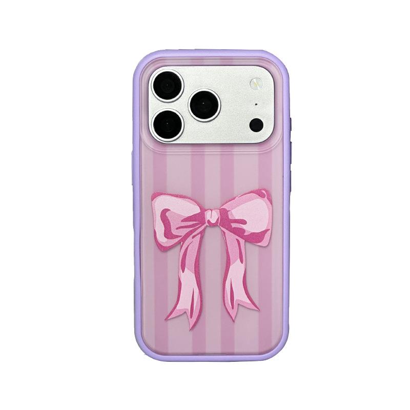Bowknot Back Panel for Apple 17PRO/16ProMax Phone Case