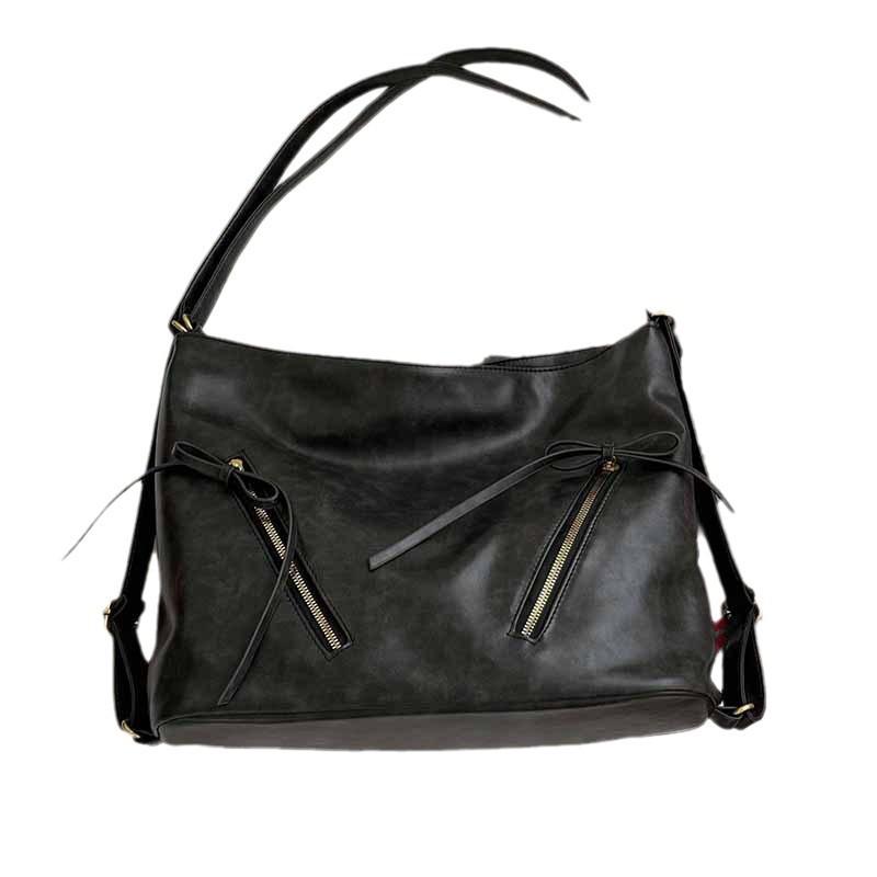Retro Large Capacity Women's Backpack Backpack 2025 New Simple Tote Bag Versatile Commuter Shoulder Bag