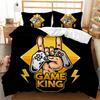 Conjunto de capa de edredom para jogos, caveira de açúcar, roupa de cama para jogadores, teia de aranha, capa de edredom de poliéster para Halloween, infantil, esqueleto de mão juvenil, controle de jogo