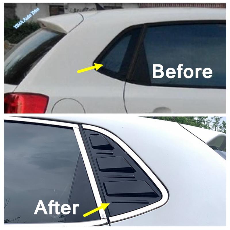 Rear Quarter Window Blinds Side Tuyere Louvers Cover Trim For VW Volkswagen Polo 2011 2012 2013 - 2018 Decoration Accessories