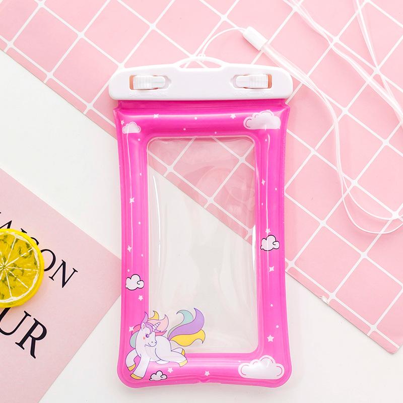 Large Cartoon Mobile Phone Waterproof Bag Touchscreen Swimming Diving Cover Rider Takeaway Rainproof Case Sealed Bag with Airbag