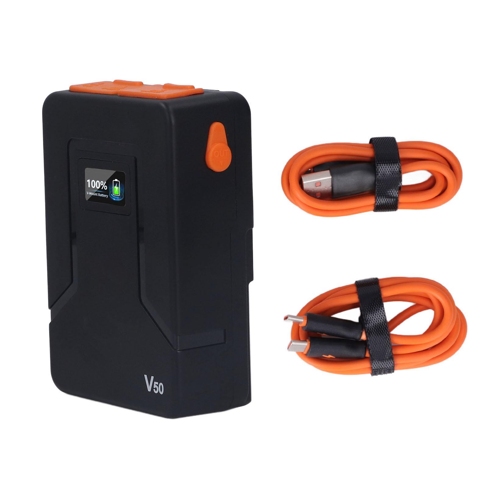 

Аккумулятор V-образного крепления 50 Вт·ч 3400 мА·ч 14,8 В с поддержкой PD USB C зарядное устройство с D TAP BP USB C USB A выход постоянного тока