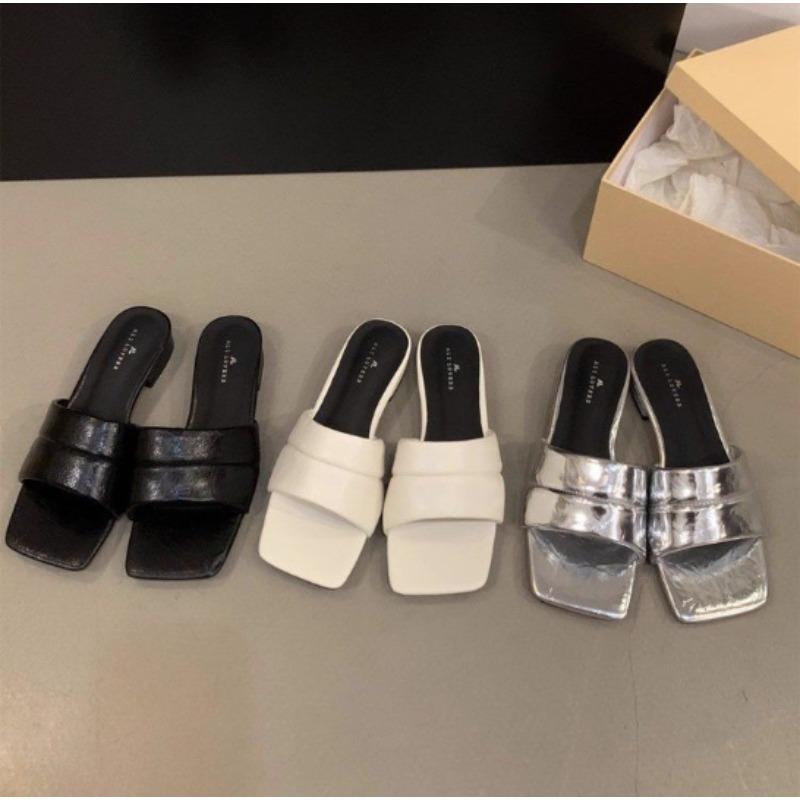 Fashion Women New Popular Luxury Sandals Shoes Summer Mid Heels Chunky Casual Designer Dress Pumps Slingback Mules Shoes Zapatos Mujer
