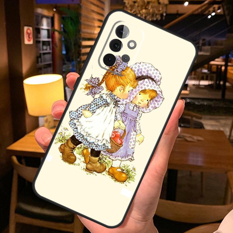 Sarah Kay pattern Phone Case For Samsung A51 A71 A50 A70 A13 A23 A33 A53 A12 A22 A32 A42 A52 A54 A34 A14 Cover