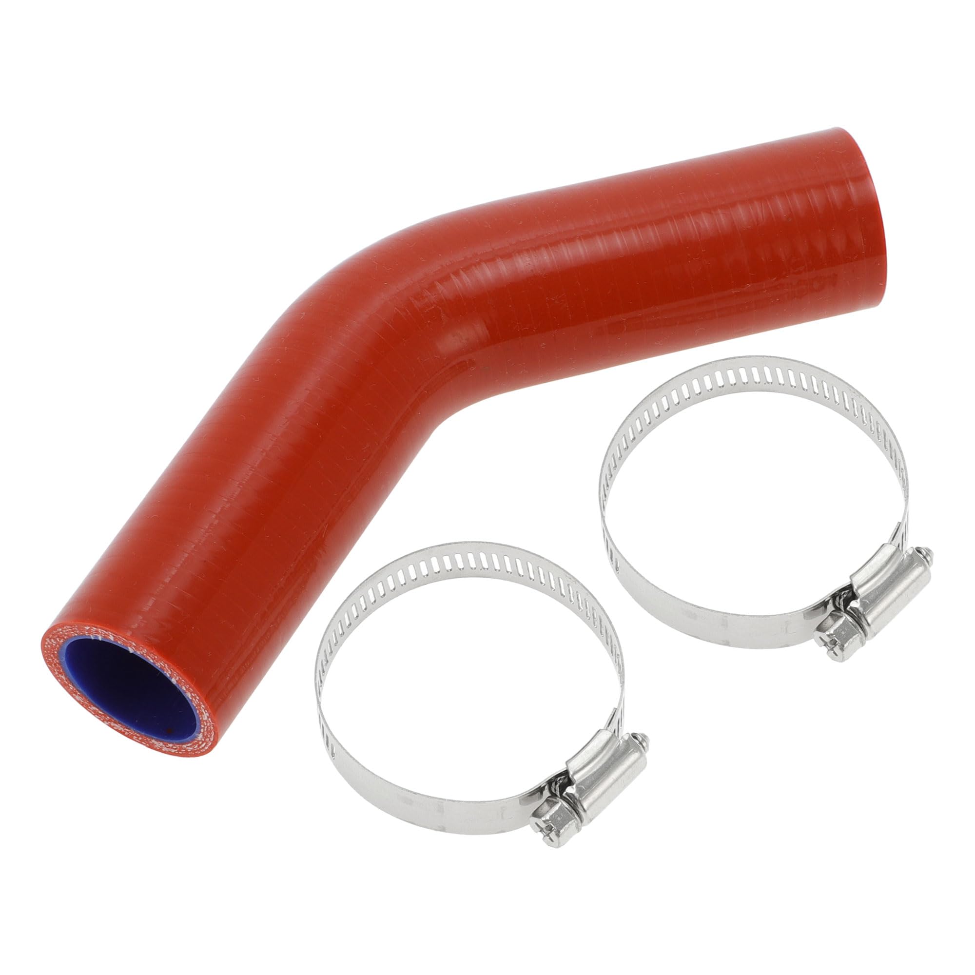 

X AUTOHAUX Inner Diameter 1.2 inches (30 mm) Length 45 Degree Red Blue Silicone Length 102mm Inner diameter 30mm