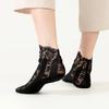 5 Pairs of Socks Women's Summer Thin Design Mid Tube Lace Cotton Sole Breathable and Moisture Wicking Sexy and Short