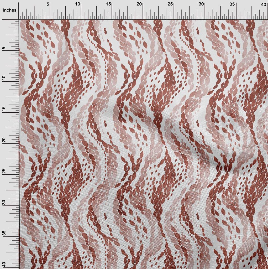 oneOone Cotton Flex Brown Fabric Abstract  Sewing Material Print Fabric By The Yard 40 Inch