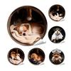 Yousheng 1/6Pcs Simulated Animal Sticker Waterproof PVC Self-Adhesive Dog Cat Rabbit Home Appliances Oven Refrigerator Washing Machine Decorative