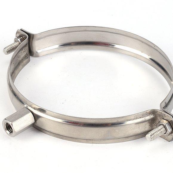 Stainless Steel Pipe Clips: Adjustable 50-110mm PPR Water Pipe Brackets & PVC Metal Hose Clamps (20-75mm).