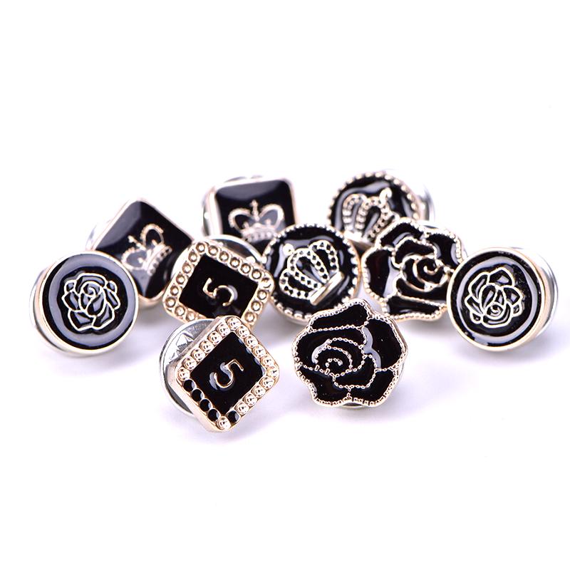 10Pcs/Set Mini Pearl Flower  Brooch Buttons Suit Shirt Lapel Collar Pins