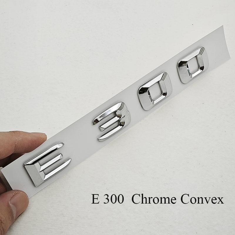For Mercedes Benz E Class E320 E300 E220 E200 Rear Trunk Badge Emblem Decals Car ABS Chrome Logo Auto Exterior Accessories