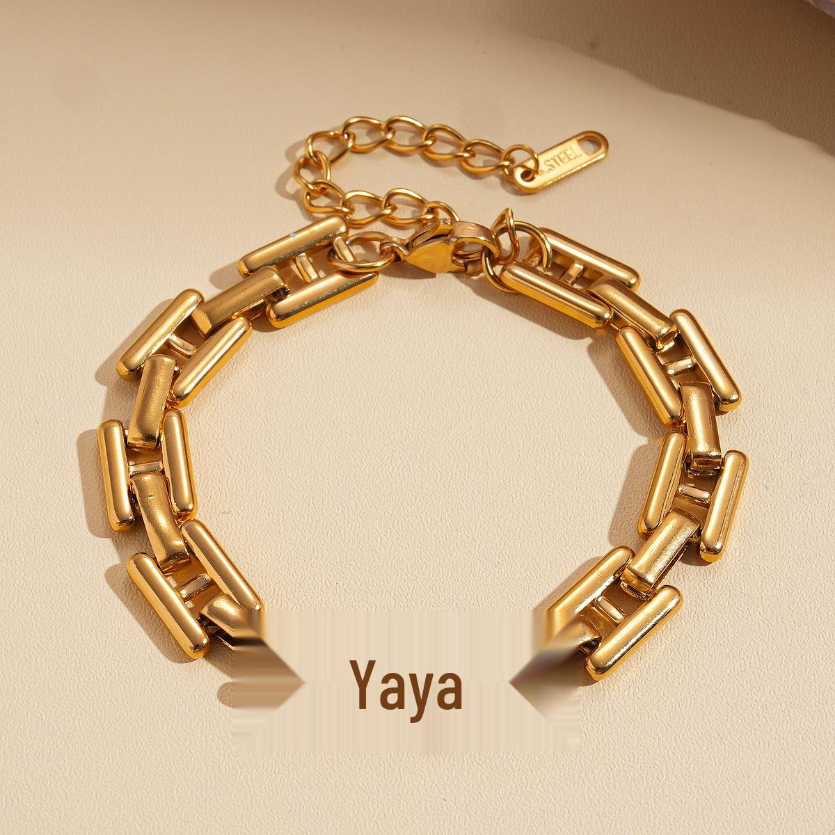 

Браслет из нержавеющей стали с кошачьей лапкой и капельной эмалью - Модный, универсальный и уникальный дизайн