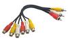 Rosebe AV Splitter AV RCA Male to AV RCA Female x Composite Splitter 22m 2-Way Cable, Red/White/Yellow Red/White/Yellow 2, 2-Way Cable, Length