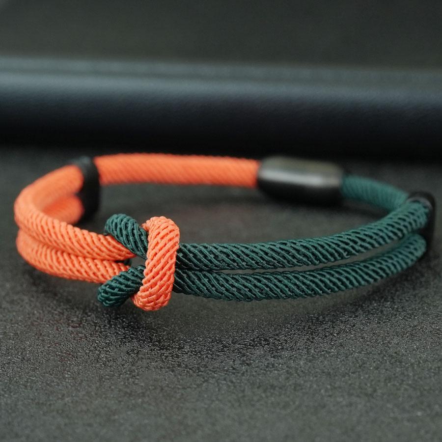 Trendy Men Bracelet Sliding Adjustable Stainless Steel Magnetic Clasp A Grade Rope Wristband Boyfriend Hand Accessories Hombre