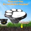 4 Pack Paw Print Solar Lights Solar Lamp in The Shape of Pet's Footprint for Garden Courtyard Terrace Balcony Garden and Lawn