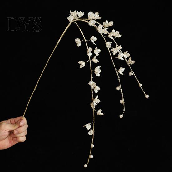Winter Wedding Decor Faux Crystal Christmas Tree Picks, Acrylic White Glitter Sprays for Holiday And DIY Arrangements Wreath Centerpieces, Faceted