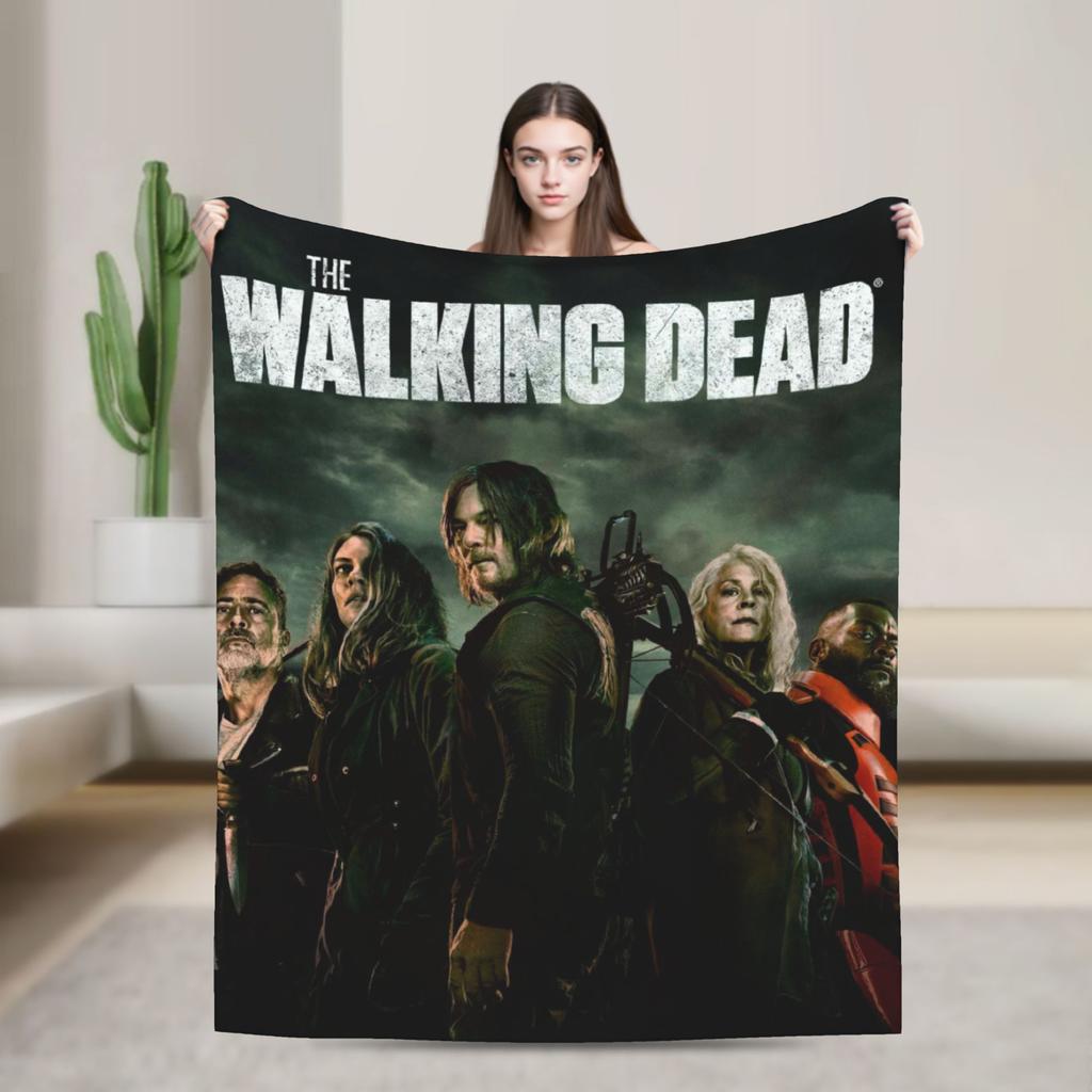 The Walking Dead Blankets Coral Fleece Plush Movie Daryl Dixon Rick Grimes Ultra-Soft Throw Blanket for Home Couch Bed Rug