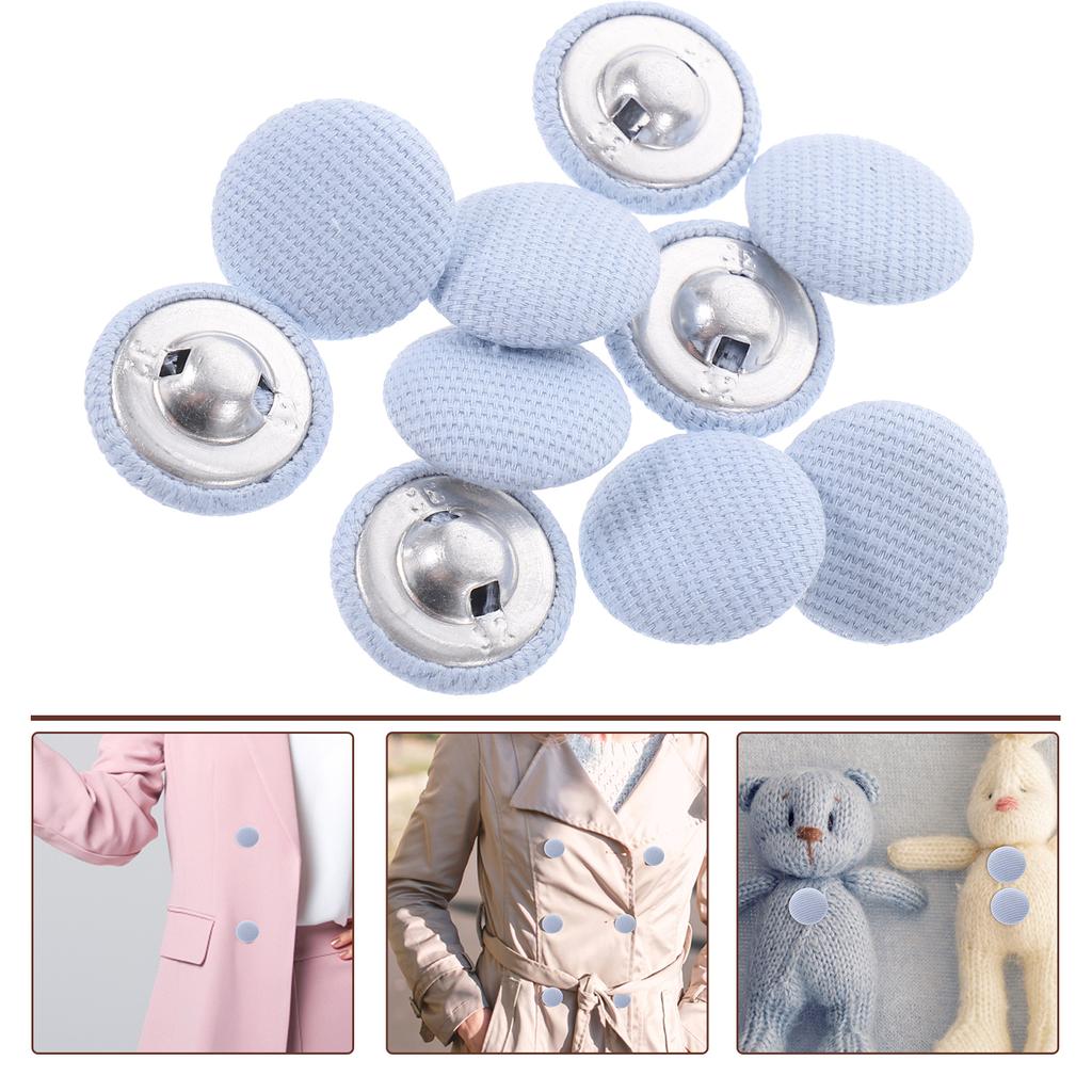 10 Stück Stoffknopf Kleiderdekoration DIY-Zubehör Verzieren Tasche Knöpfe Ornamente Umwickelt Ersatz