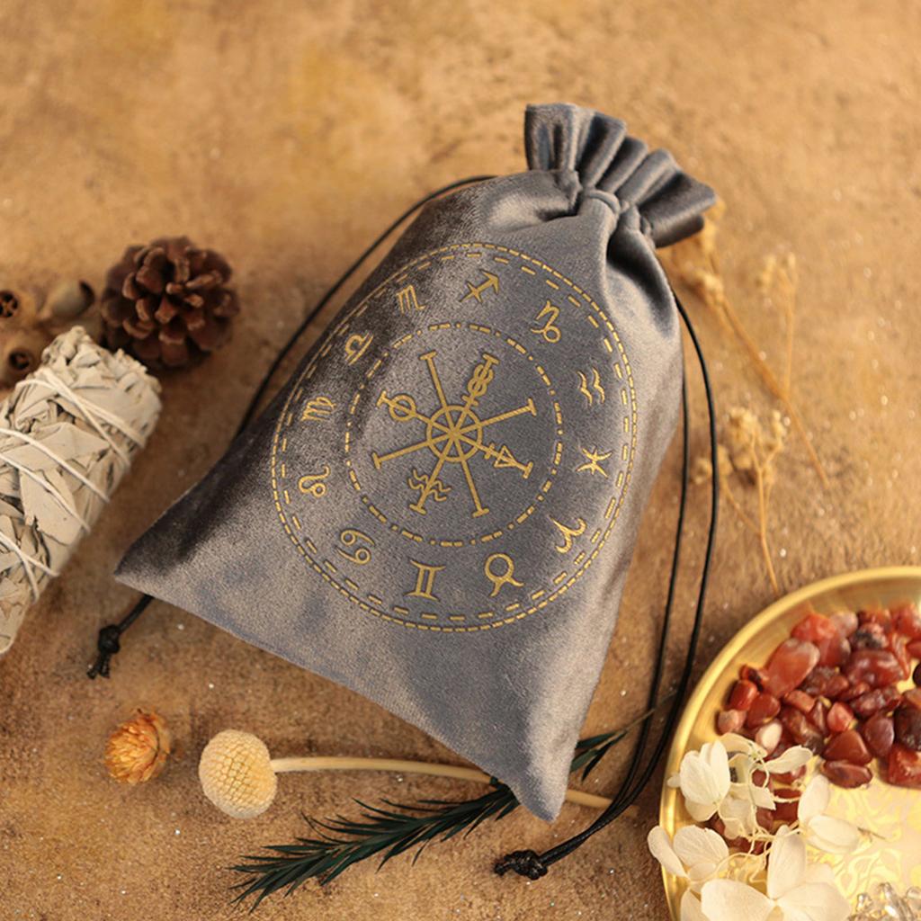 Tarot Oracles Card Storage Bag Jewelry Dices Pouches Velvet Drawstrings Bag Divinations Accessory for Tarot Enthusiast