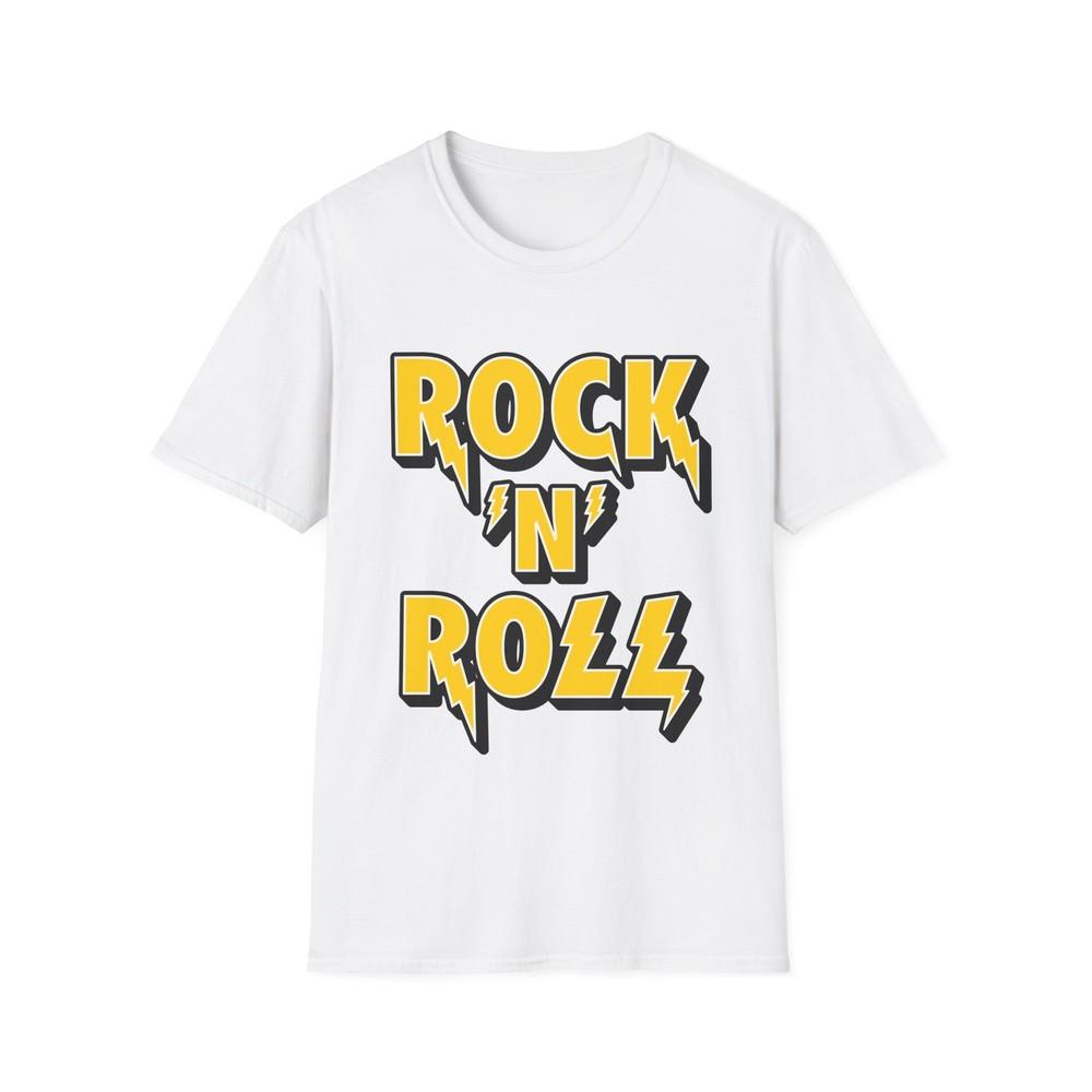 

Rock n Roll Unisex T-Shirt, Rock Music Fan Tee, Softstyle Logo Shirt S