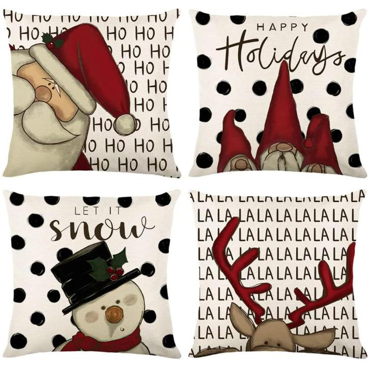 45cm Christmas Four Piece Pillowcase Set  Christmas Decoration Home Decoration 2024 Christmas Decoration