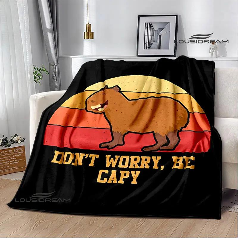 The Capybara Club Anime blanket throw cubre cama Warm blankets for beds Picnic blanket birthday gift