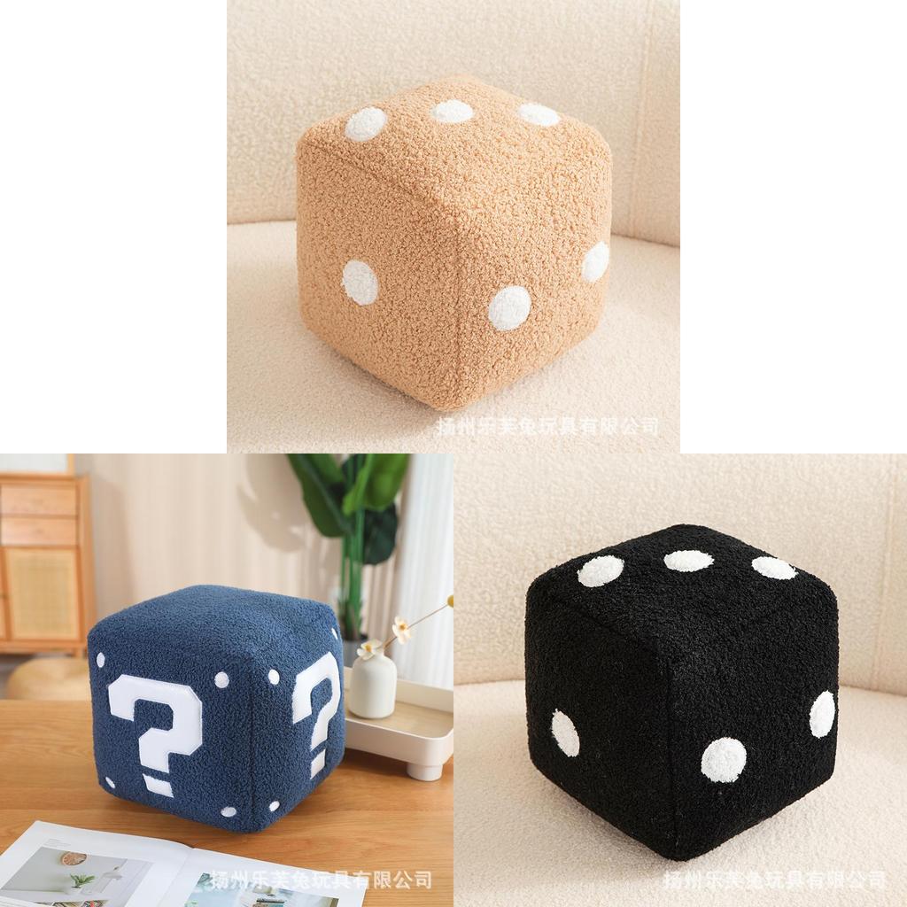 Cuscino Peluche Dado Creativo Con Design Ricamato Per Arredamento Casa E Appassionati Di Giochi