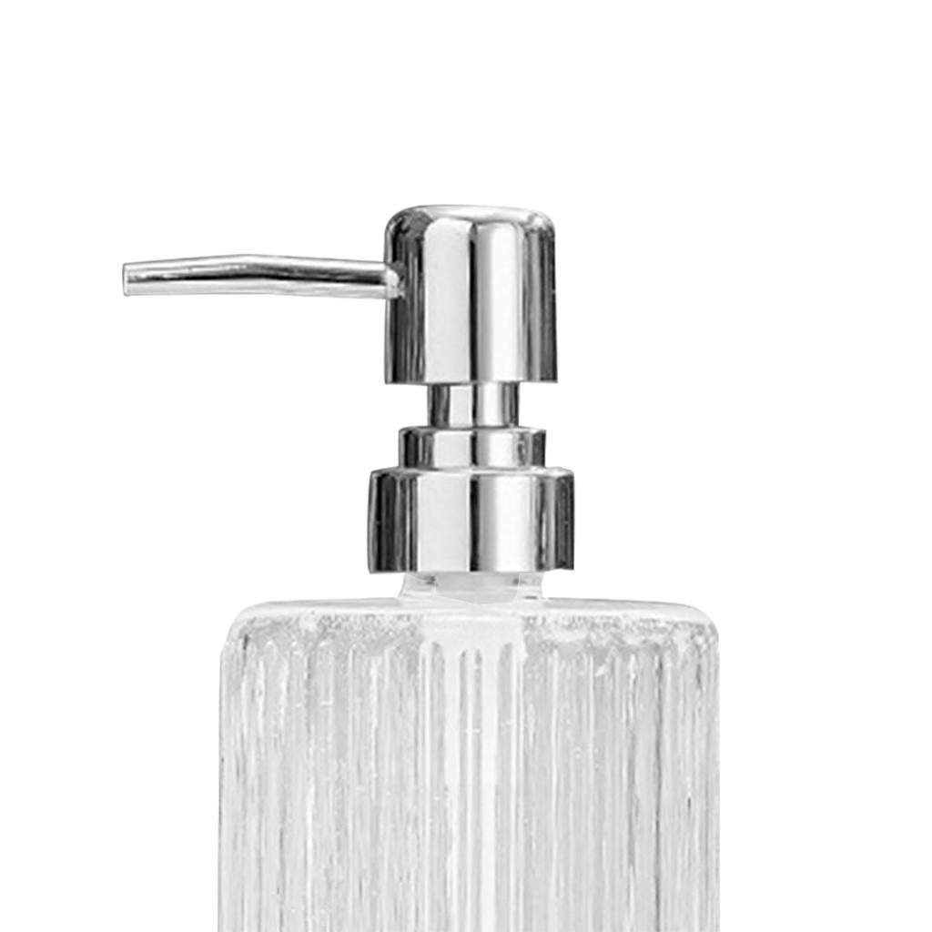 Clear Glass Soap Dispenser Lotion Dispenser Bottle 420ml Salon Dispenser Multipurpose Pump Soap Container for Home
