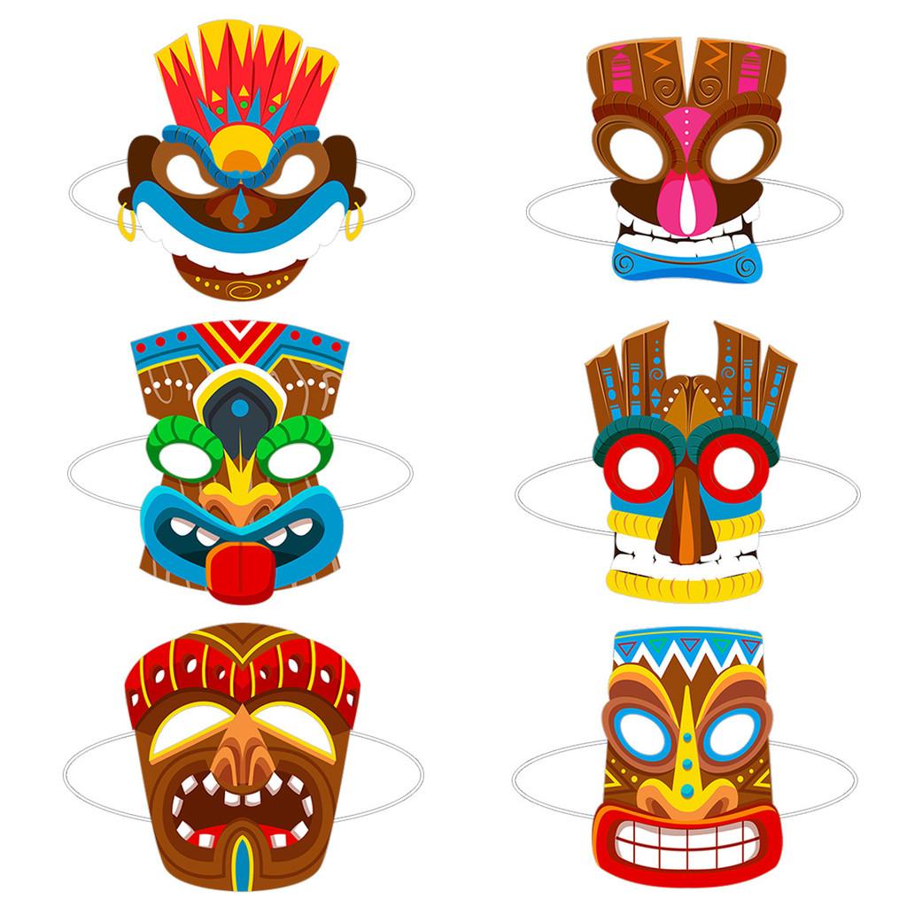 Mask Hawaiian Theme For Halloween Party Decorations Role Play Stage Performance