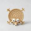 Non-Slip Crochet Squirrel Coasters Creative Knitted Animal Mat Durable Water Cup Mat  Tableware