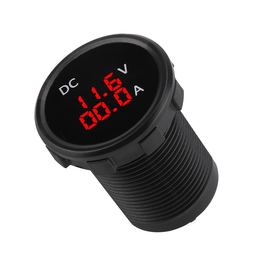 12 24V Digital Voltmeter Ammeter Voltage Current Meter Red LED Display for Car Motorcycle Boat