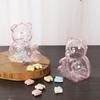 5pcs Transparent Bear Candy Box Plastic Wedding Gift Pink/Blue  Chocolate Boxes Baby Christmas Candy Storage Party Supply