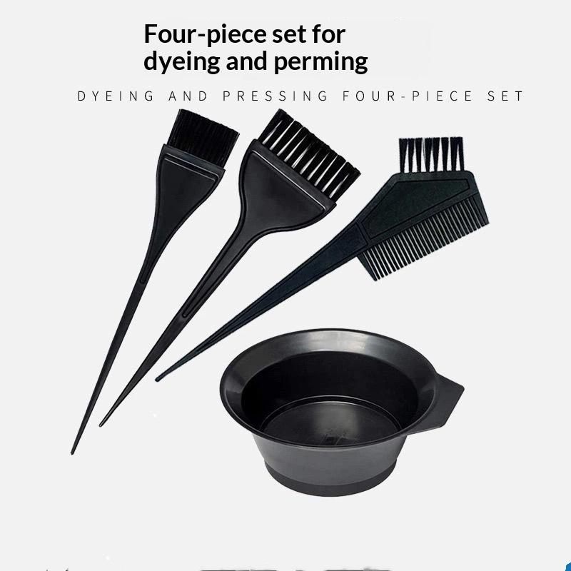4Pcs/Set Hair Tint Kit Hair Dye Bowl Mixing Brush For Hair Coloring Bleaching Diy Salon Home Hair Tools