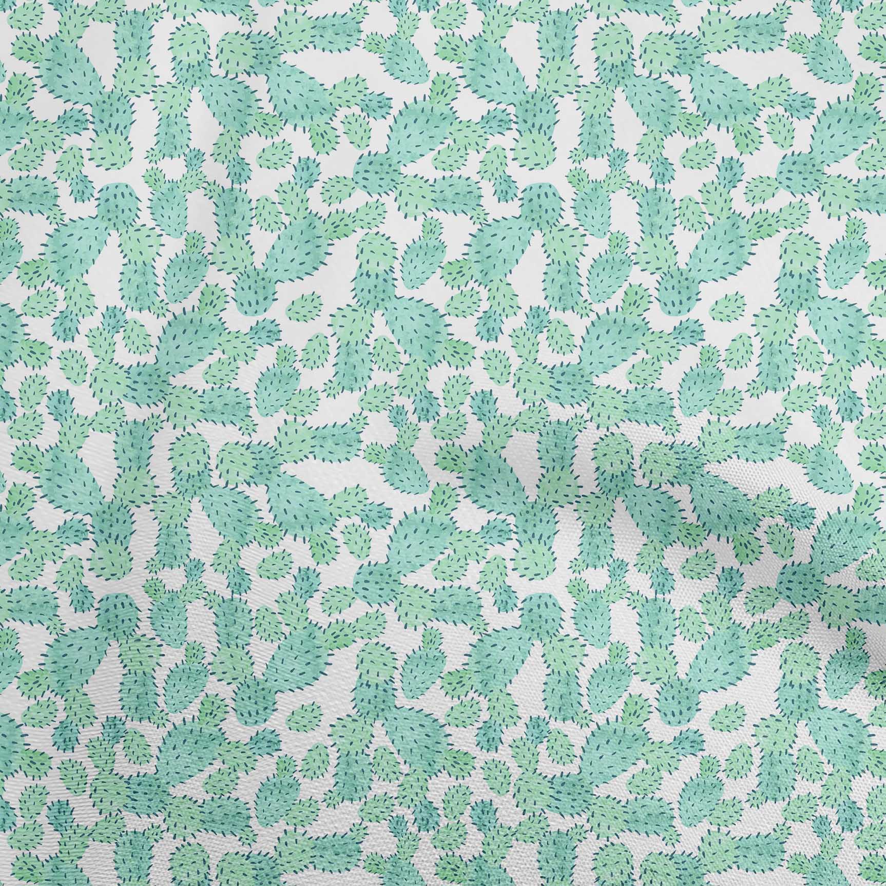 

OneOone Cotton Flex Оливково-зелена тканина Кактус Швейні Ремісничі проекти Принти на тканині 40 дюймів 42 Inch Wide - Viscose Chiffon бірюзові зелений колір