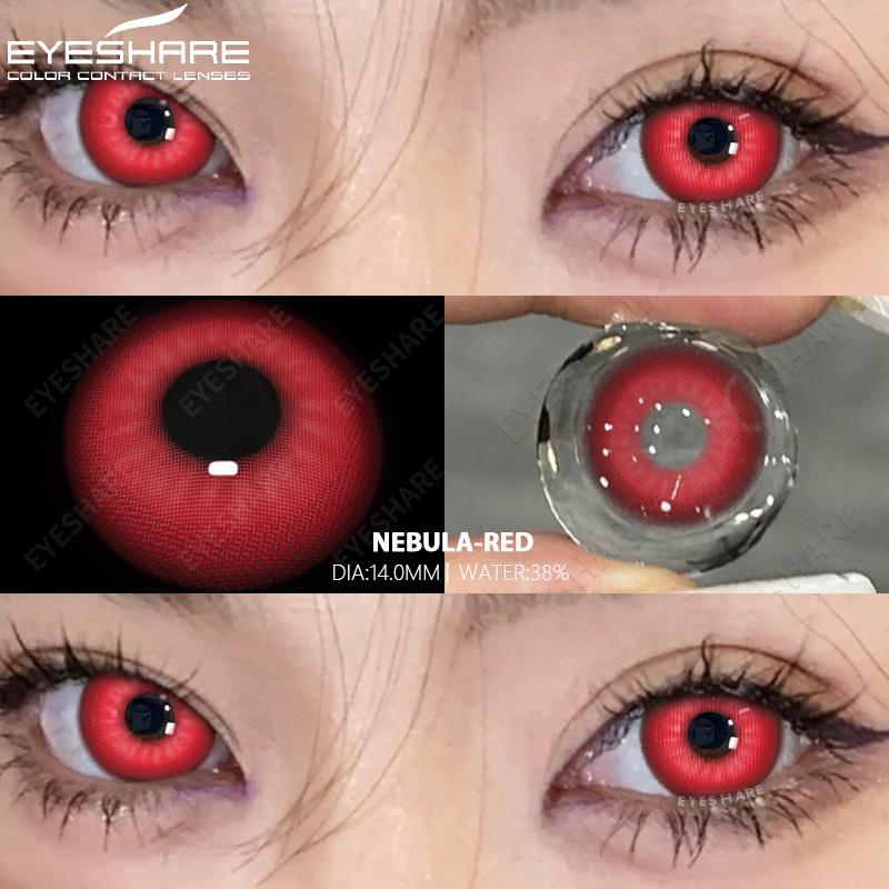 Eyeshare 1 Paar farbige Kontaktlinsen für Augen, blaue Kontakte, lila Linsen, Cosplay-Kontaktlinsen, jährliche modische Augenlinsen